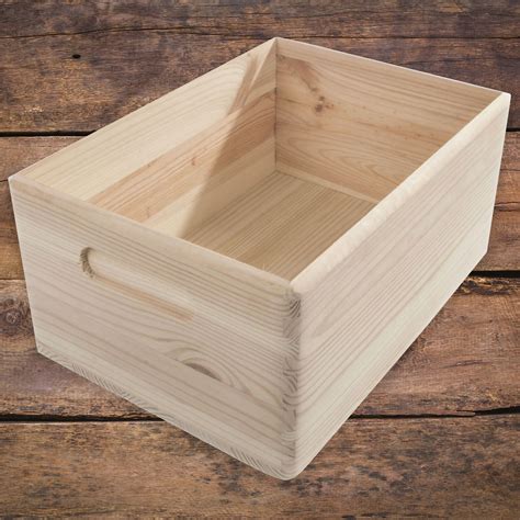 14 inch wooden storage box